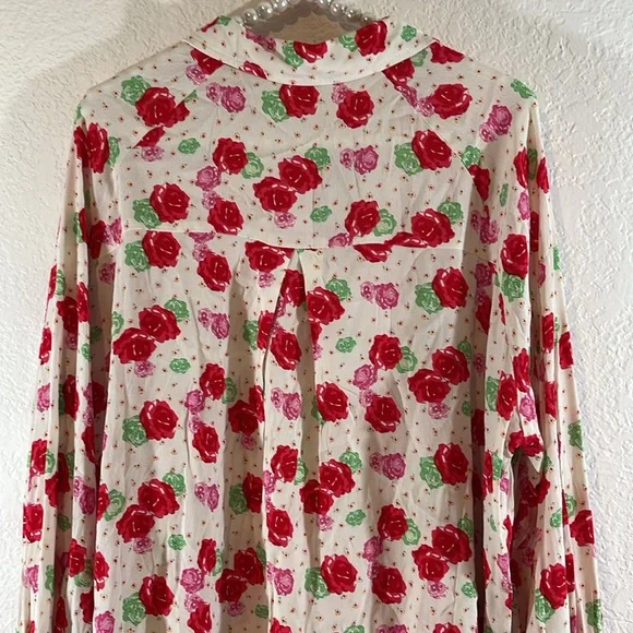 FATE The Alessandro Floral Blouse Long Sleeve Size Large NEW - Picture 8 of 16
